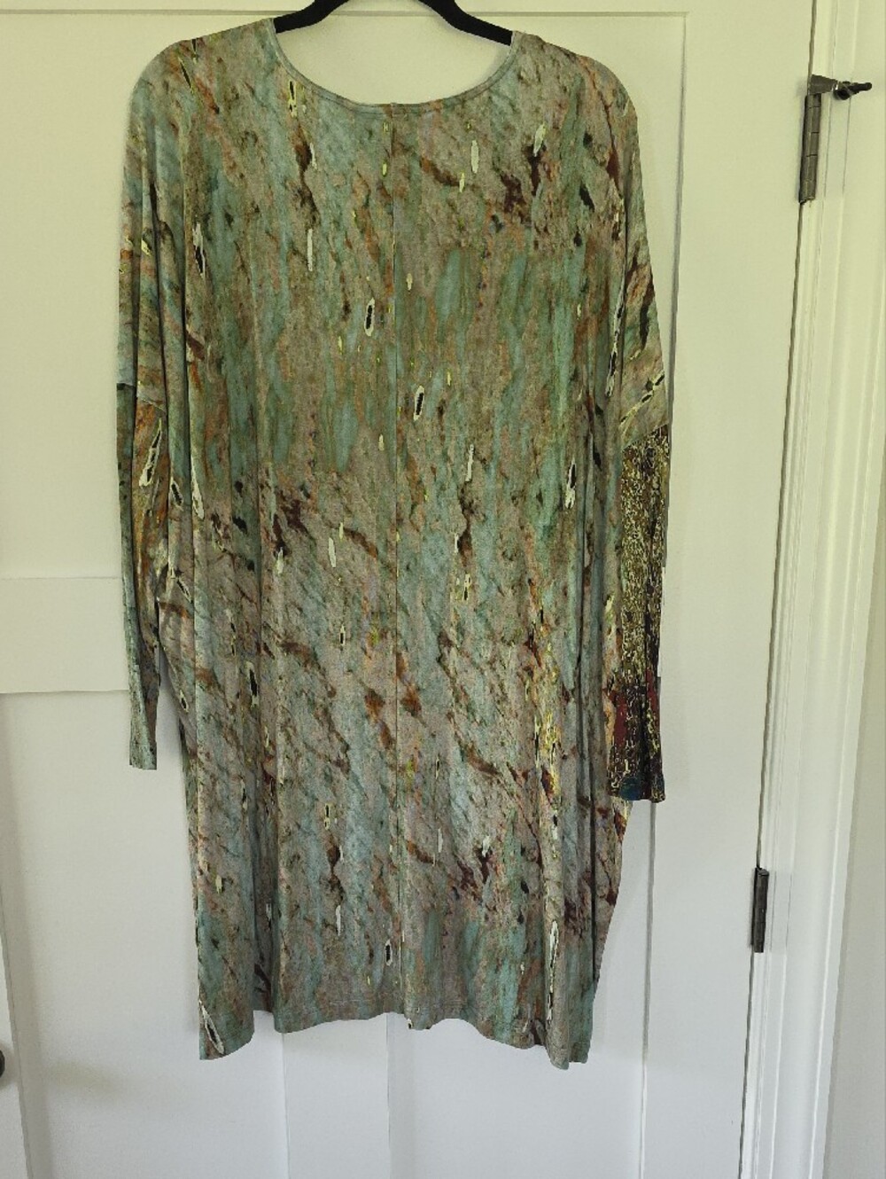 Bryn Walker Mint, Brown & Cream Abstract Tunic XL - Picture 6 of 7